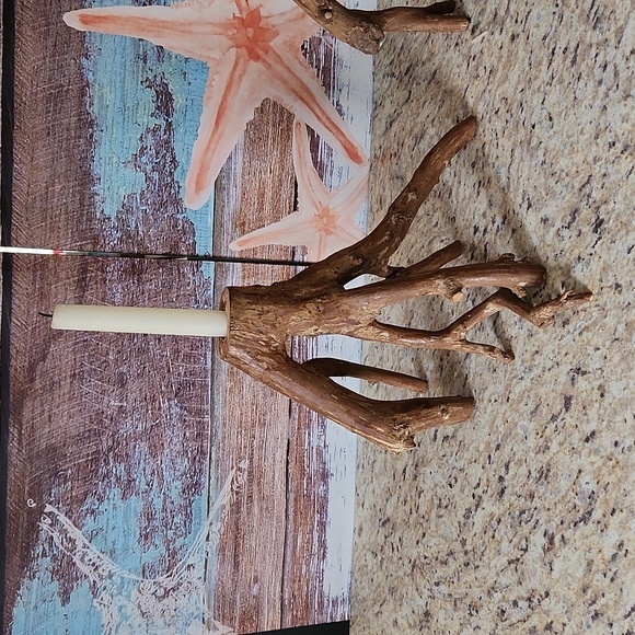 Unique Handmade Wood Candle Sticks - Picture 2 of 12